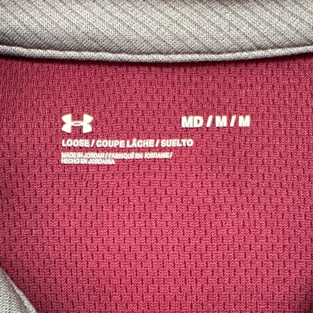 Under Armour Men's Tech Golf Polo Maroon, Size Medium - Picture 10 of 15